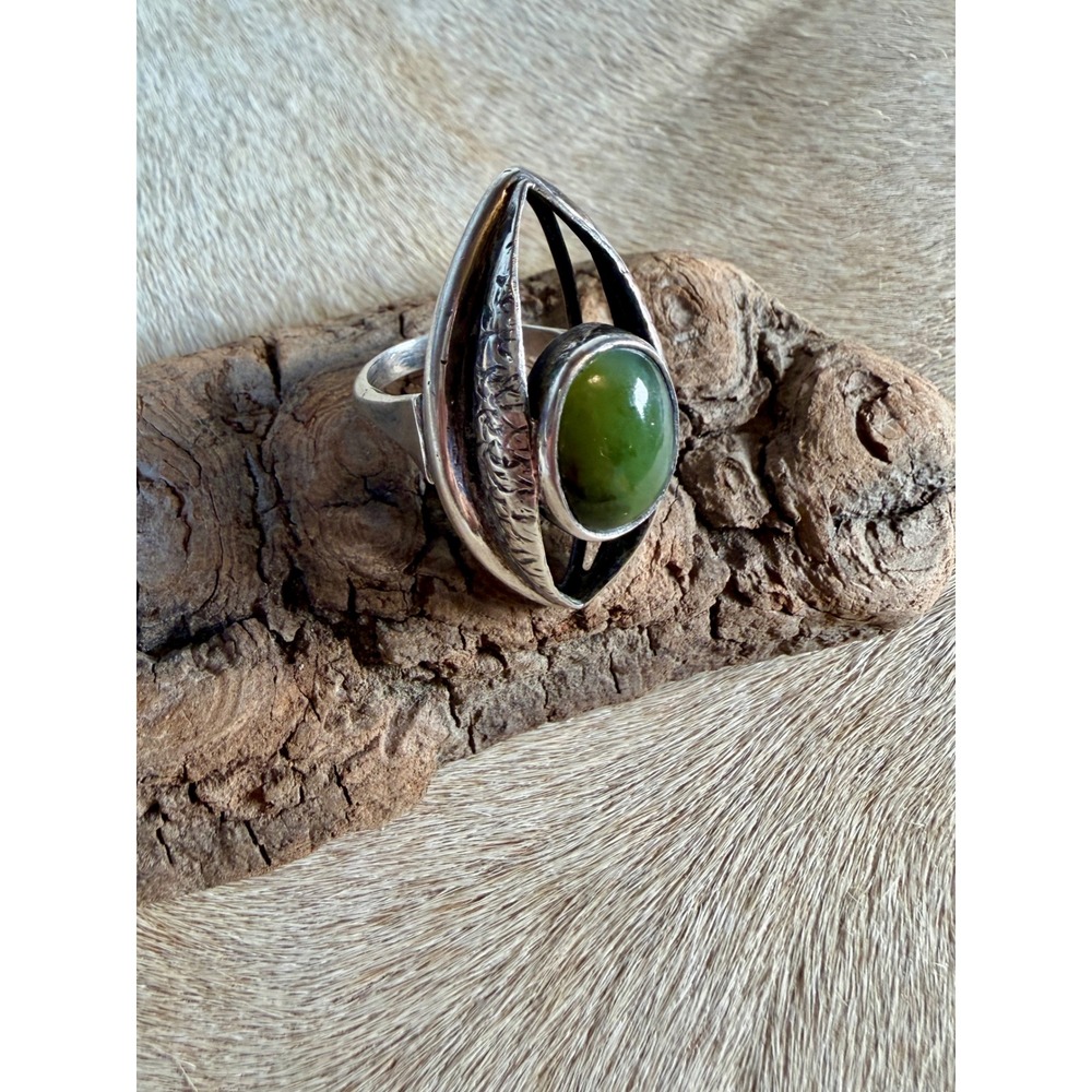 Vintage Orno Modernist Poland Post War Warsaw Artist's Cooperative 800 Ring SZ 7
